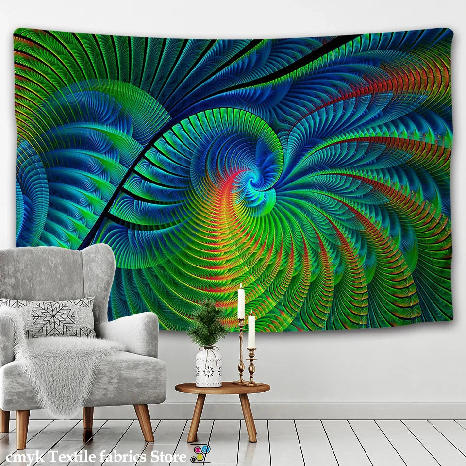 Decobites Psychedelic Mandala Wall Hanging Tapestry Boho Decor Hippie Tapestries