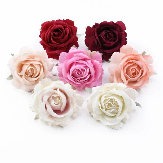 DecorBites™ 6CM Roses Head DIY Wedding Decor Flowers Home Decor Artificial Flowers