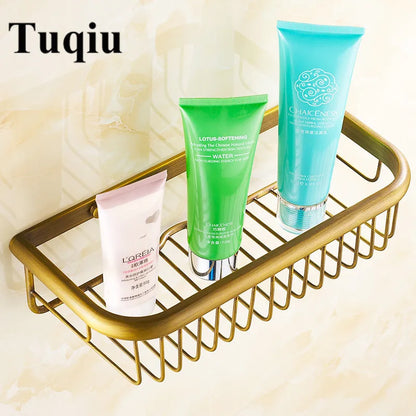 DecorBites™ Gold Brass Bathroom Shelf with Soap Holder 30cm/45cm