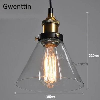 DecorBites™ Industrial Glass Pendant Light for Modern Home Decor