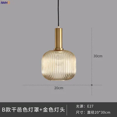 Lámparas colgantes de cristal DecorBites™: Lámpara colgante LED de estilo nórdico moderno para dormitorio, sala de estar y comedor.