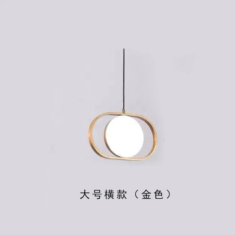 Lámpara colgante DecorBites™ Gold Trumpet: moderna lámpara LED nórdica para decoración del hogar.