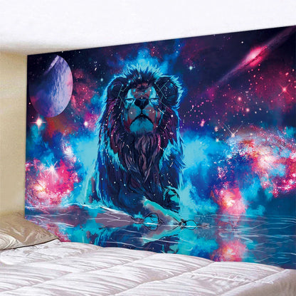 DecorBites™ Lion Psychedelic Art Tapestry for Home Decoration Hippie Bohemian Living Room Wall Art