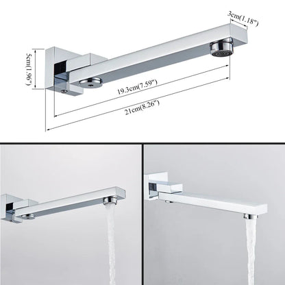 DecorBites™ Brass Chrome/Black Bronze Swivel Shower Faucet Spout Wall Mount Bathroom Accessory