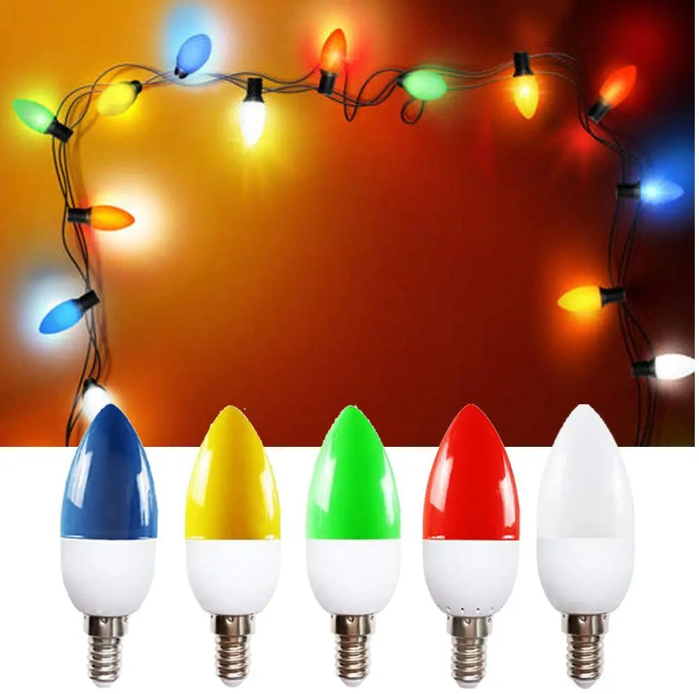 Decorbites™ LED-Birnenleuchte E14 3W RGB Bunte Kerzenleuchte 5 Farben SMD Taschenlampenbirne