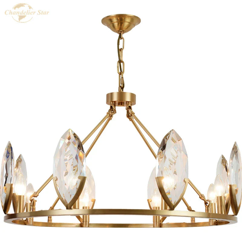 DecorBites™ Crystal Chandelier LED Lighting Fixture for Luxurious Living Spaces