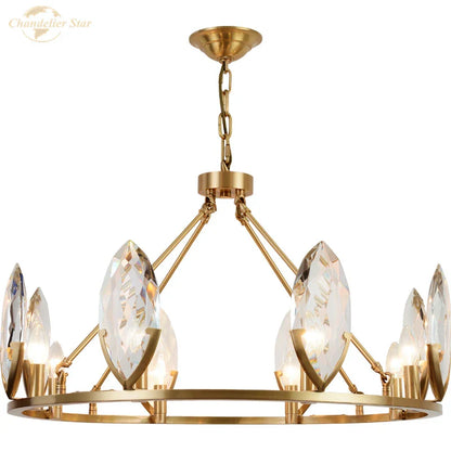 DecorBites™ Crystal Chandelier LED Lighting Fixture for Luxurious Living Spaces