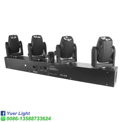 Decorbites™ 4 Cabeza Cree RGBW Mini Luz de Cabeza Móvil para DJ, Escenario y Bar