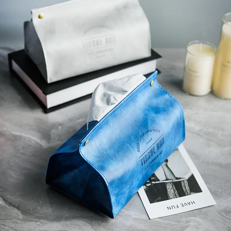 DecorBites™ Leather Tissue Box Holder - Nordic Style Decor Storage Case