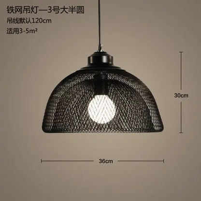 DecorBites™ Industrial Birdcage Chandelier: Retro Iron Net Hanging Lamp for Creative Home Lighting