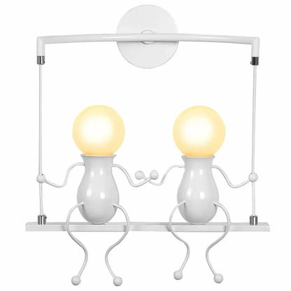 Aplique de pared LED creativo DecorBites™ para interiores, estilo moderno, de hierro, casquillo E27