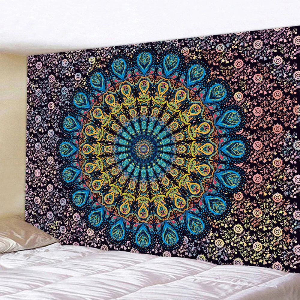 DecorBites™ Indian Mandala Psychedelic Tapestry Wall Hanging for Home Decoration