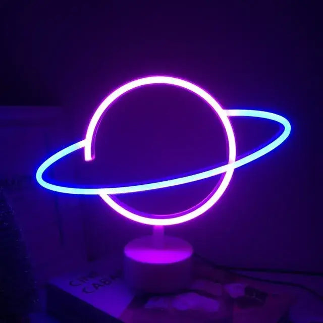 DecorBites™ USB LED Neon Sign Light Holiday Flamingo Night Lamp Xmas Party Wedding Decoration Home Gift cloud Heart
