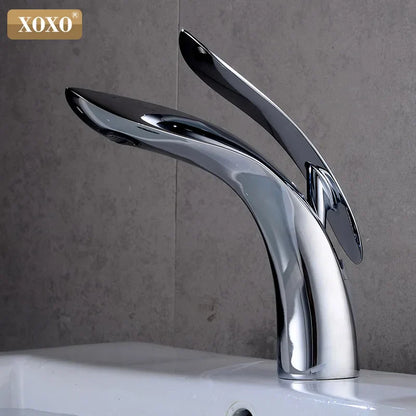 DecorBites™ Gold Basin Faucet Single Handle Hot Cold Mixer Tap - 23025A-H