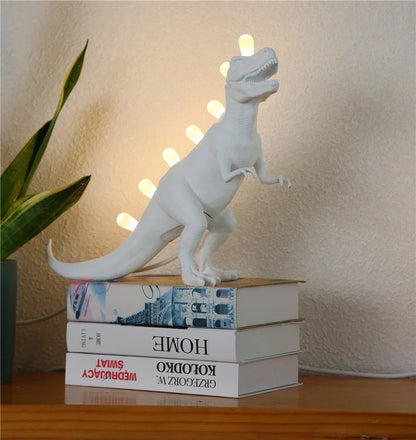 DecorBites™ Dino LED Desk Lamps - Jurassic Bedroom Bronto T-Rex Resin Dinosaur Home Decor Lighting