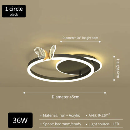 Lámpara de techo LED DecorBites™ Luxe Butterfly: Ambiente moderno, brillante y elegante