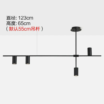 ثريا غرفة الطعام السوداء البسيطة من DecorBites™: أضواء طويلة عصرية على الطراز الاسكندنافي لإضاءة أنيقة