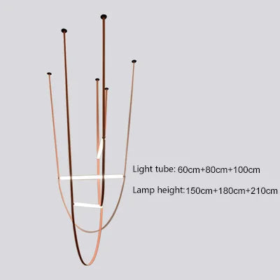 DecorBites™ Glass Tube Pendant Light for Living Room Restaurant Villa Stairwell