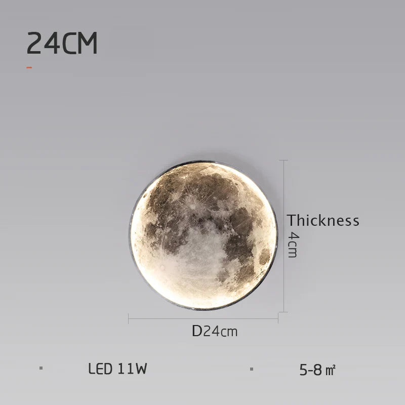 DecorBites™ LED Moon Wall Lamp: Modern Indoor Lighting for Bedroom and Living Room Decor