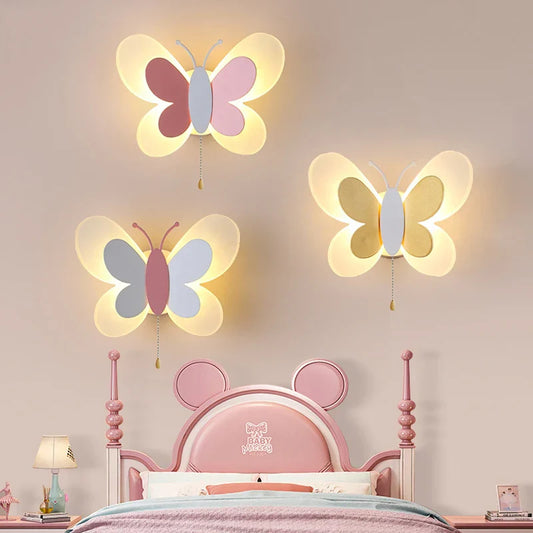 DecorBites™ Butterfly Girl Room Lamp Creative Cartoon Children Energy-Saving Bedside Lamp