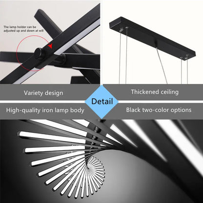 DecorBites™ LED Chandelier: Modern Art Pendant Light for Living/Dining Room, Office, Bar