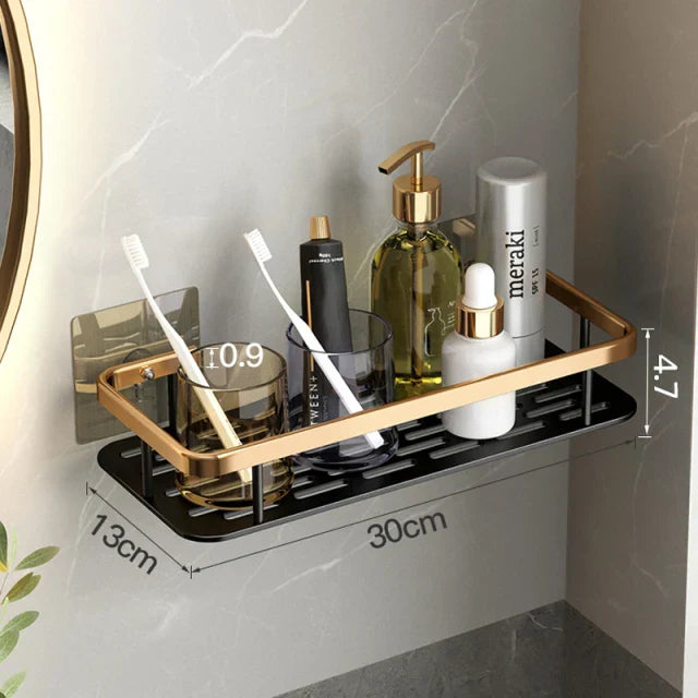 DecorBites™ Bathroom Corner Shelves Suction Cup Storage Rack Shower & Kitchen Organizer