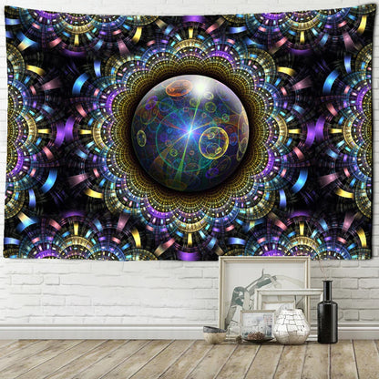 Decobites Psy Mandala Tapestry: Boho Room Decor & Camping Wall Hanging