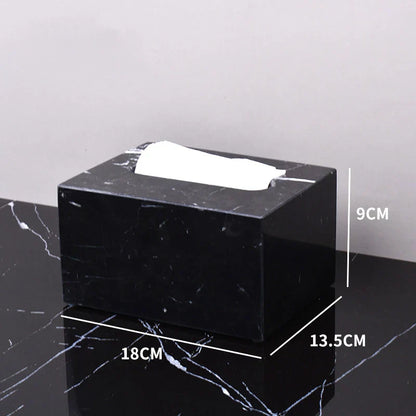 طقم حمام DecorBites™ من رخام ماركينا الأسود cue.opti