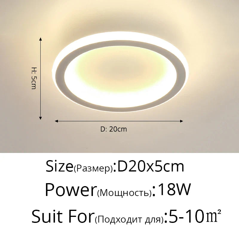 Lámpara de techo LED negra DecorBites™ para entrada de casa - Lámpara moderna para balcón o interior