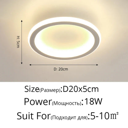 Lámpara de techo LED negra DecorBites™ para entrada de casa - Lámpara moderna para balcón o interior