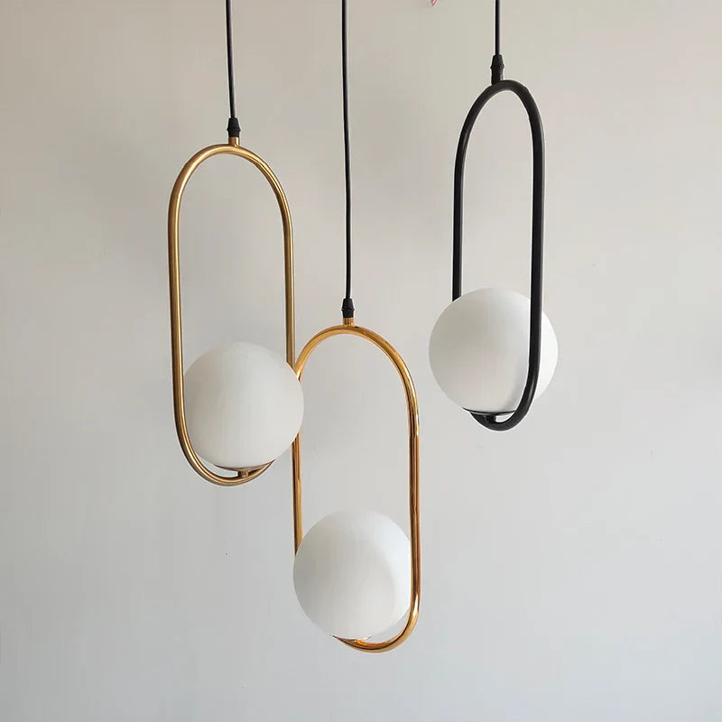 Lámparas colgantes de bola de cristal DecorBites™ | Lámpara colgante LED nórdica moderna para comedor y bar