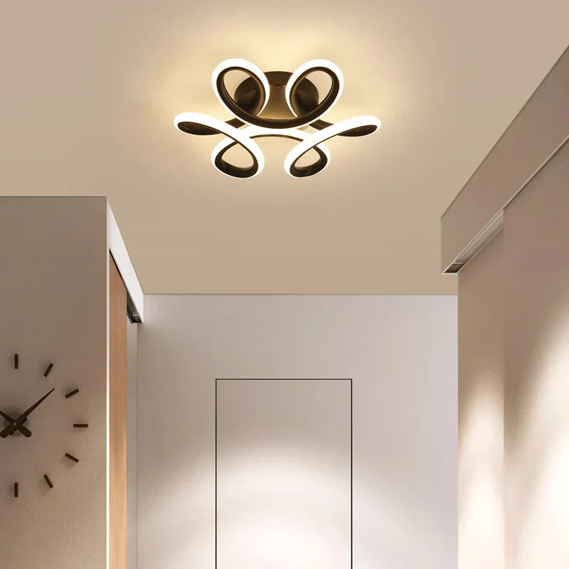 DecorBites™ LED Chandelier Black White Ceiling Lights