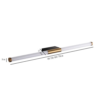 Aplique de pared lineal LED DecorBites™ con tubo metálico dorado para sala de estar, dormitorio y pasillo