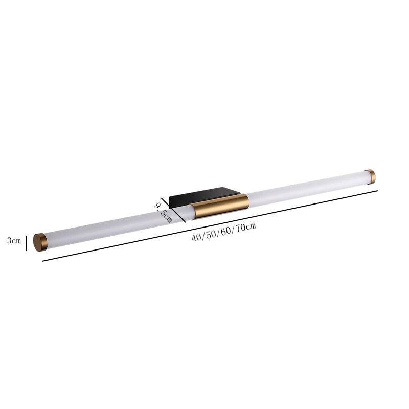 Decorbites™ Lineares LED-Wandleuchte Metallrohr Gold Wandlampe für Wohnzimmer Schlafzimmer Gang