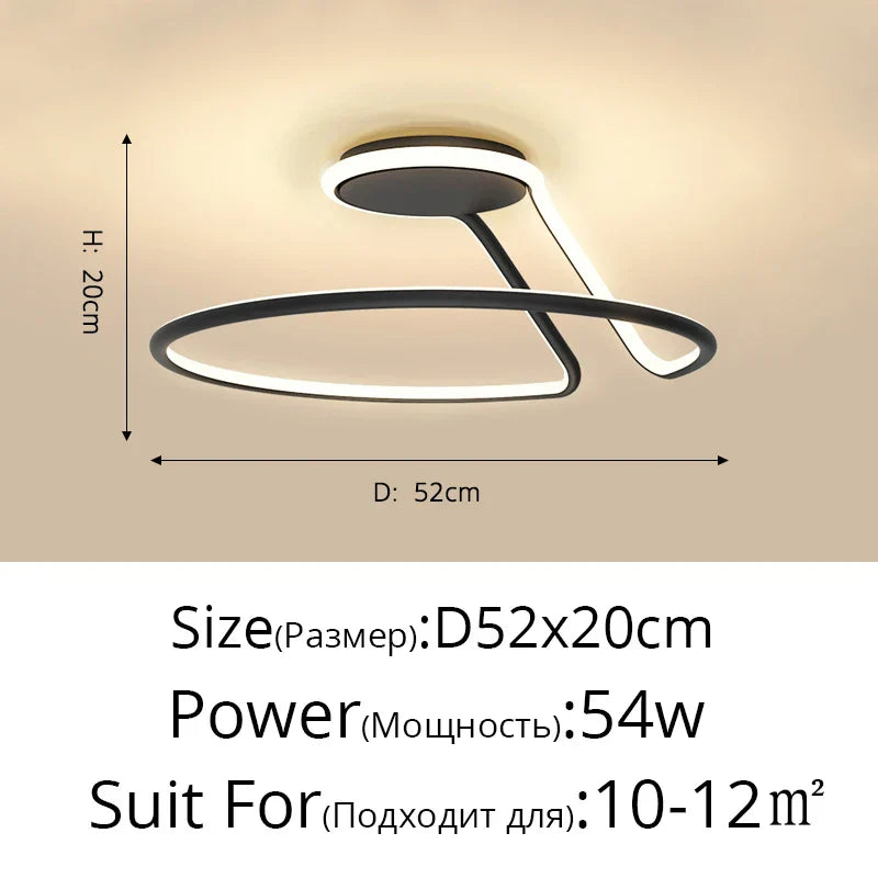 ثريا ديكوربايتس™ LED من الألومنيوم: وحدات إضاءة عصرية بسيطة لغرفة النوم والمطبخ