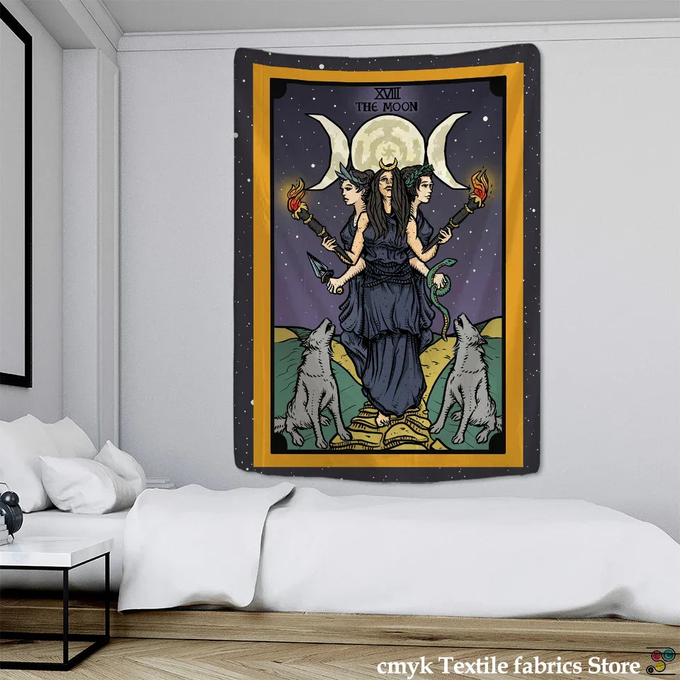 Tarot Tapestry Wall Hanging Bohemian Hippie Style by Decobites