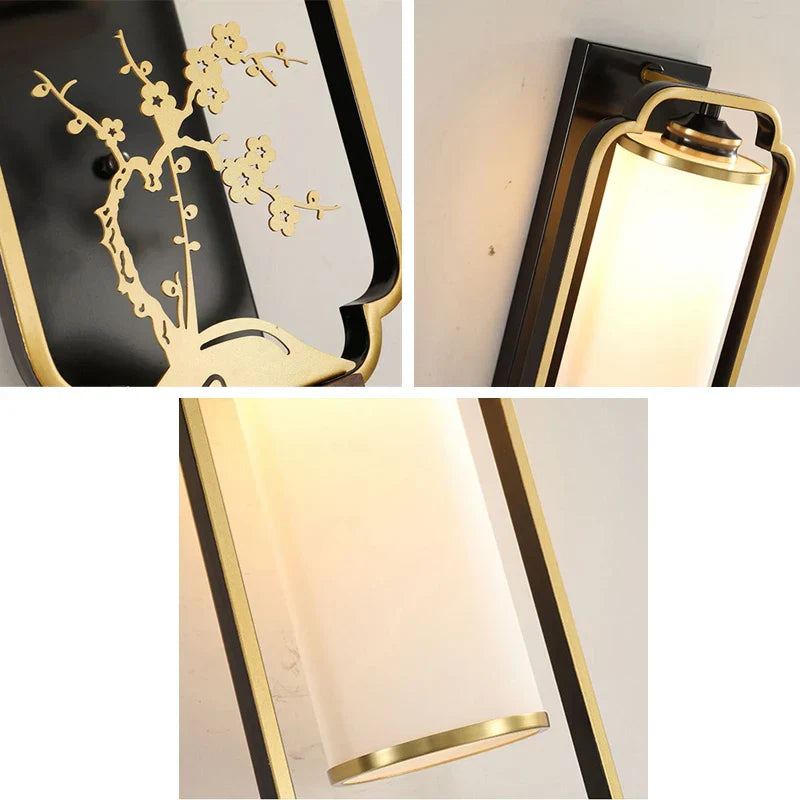 DecorBites™ Elegant Iron Glass Wall Sconce for Living Room Bedroom TV Background