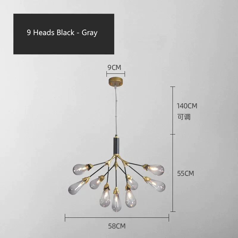 DecorBites™ Elegant Firefly Chandelier - Luxury Nordic Bedroom & Restaurant Lighting