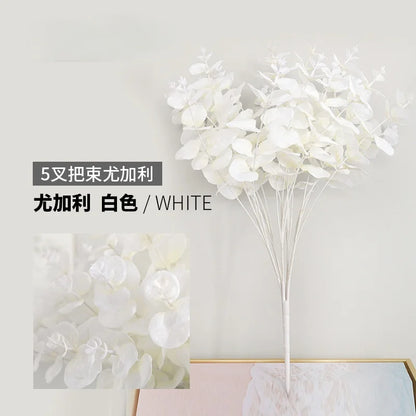 DecorBites™ Eucalyptus Flower Arrangement Material for Plant Wall with Big Handle & Bundled Plastic