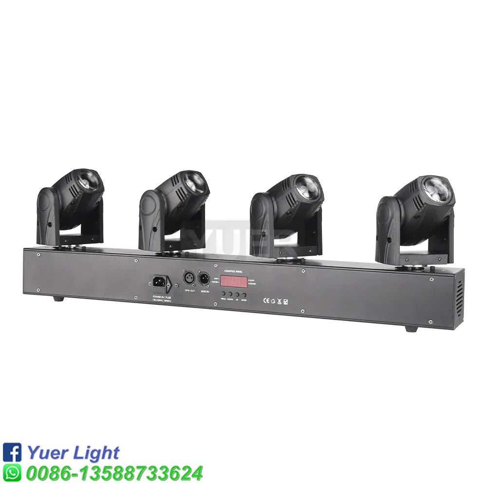Decorbites™ 4 Cabeza Cree RGBW Mini Luz de Cabeza Móvil para DJ, Escenario y Bar
