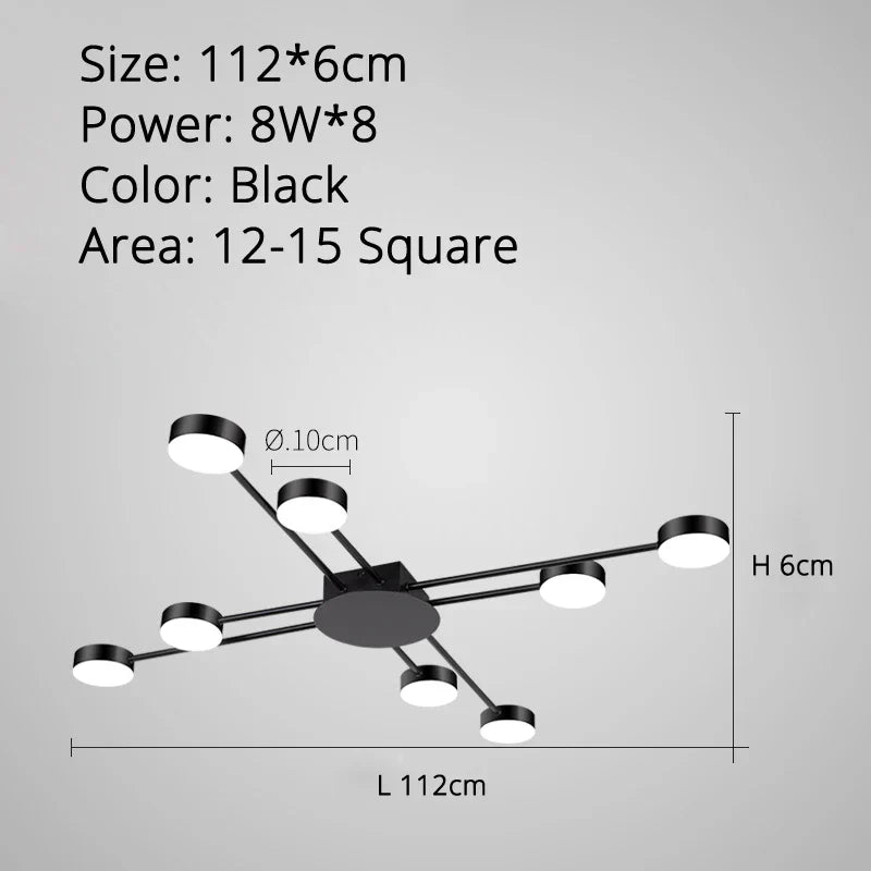 DecorBites™ LED Chandelier Lights: Modern, Creative Home Indoor Lighting Fixtures for Living Room, Bedroom, Kitchen