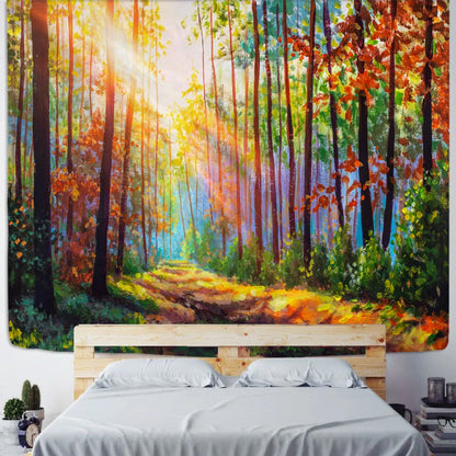 Decobites Forest Scenery Tapestry Wall Hanging Bedspread Hippie Mandala Home Decor