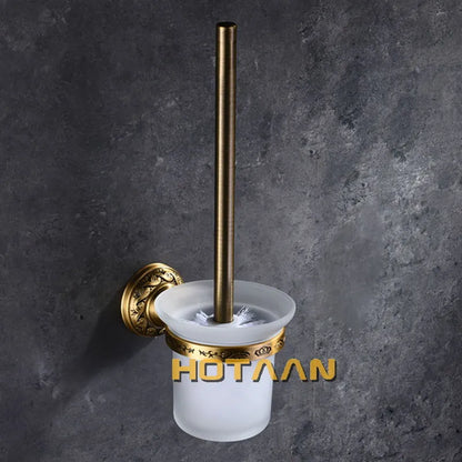 DecorBites™ Brass Bathroom Accessories Set: Robe Hook, Paper Holder, Towel Bar, Soap Basket