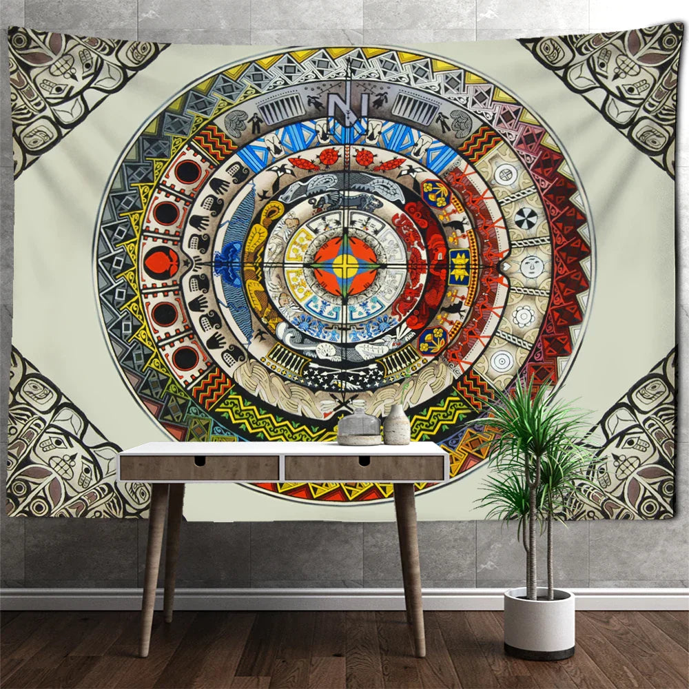 Decobites Zodiac Star Plate Mandala Tarot Tapestry for Aesthetics Home Decor