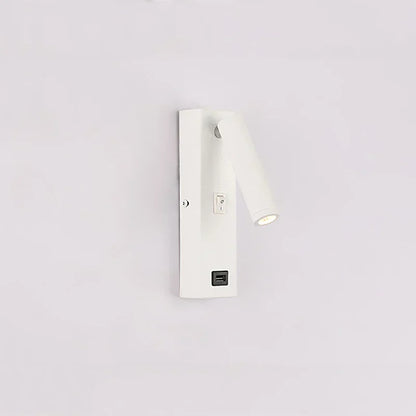 مفتاح إضاءة حائط LED من DecorBites™ لغرفة النوم مزود بمنفذ USB داخلي وشمعدان للقراءة الليلية