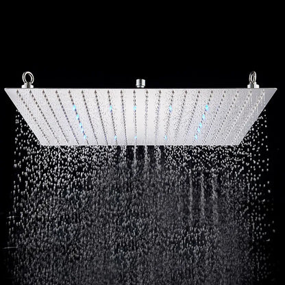 Cabezal de ducha tipo lluvia cuadrado DecorBites™ de 20 pulgadas en acero inoxidable - Acabado cromado de lujo