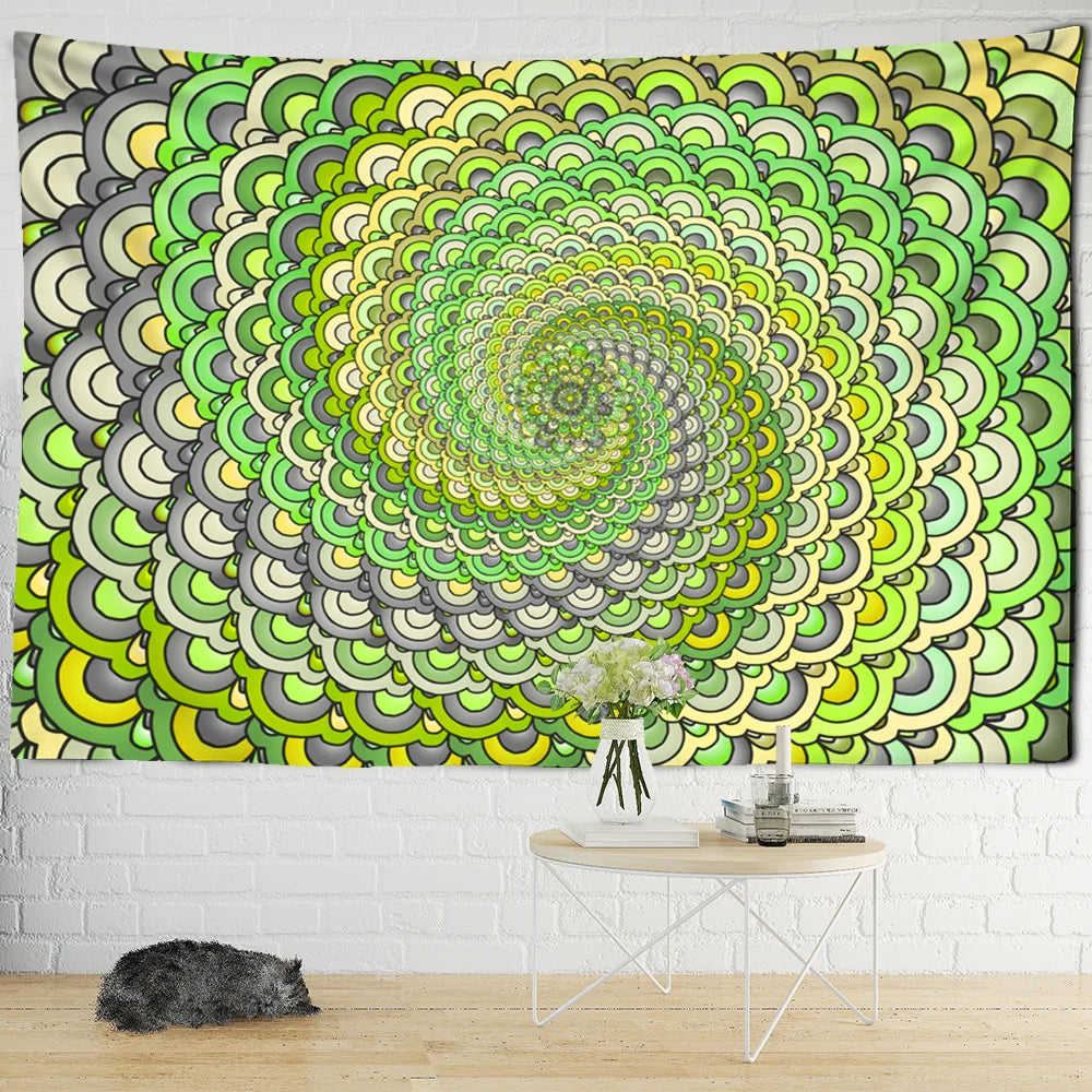 Decobites Mandala Tapestry Wall Hanging Psychedelic Beach Throw Hippie Bohemian Sleeping Pad