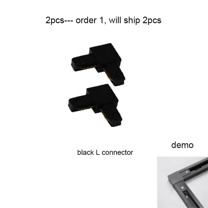 DecorBites™ 100cm Black White Track for Track Lights Aluminum Rail Part