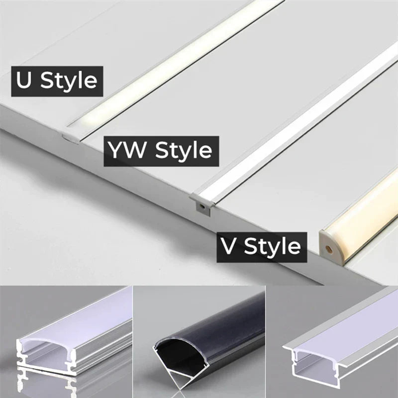 Perfiles de Aluminio LED Decorbites™ para Canales Empotrados Barras de Luces en Tira