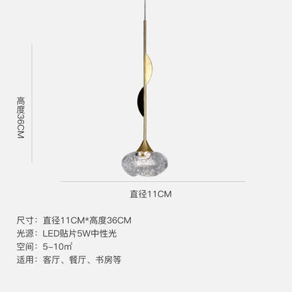 DecorBites™ Bubble Crystal Pendant Light: Modern Kitchen Dining Room Hanging Lamp for Home Decor